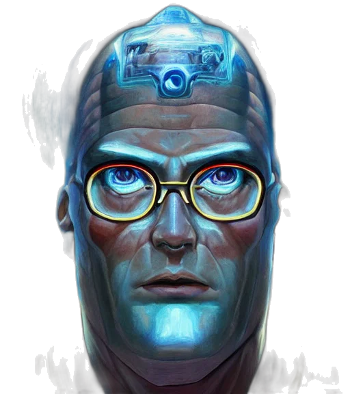 robot, face, mask, staff transparent PNG cut-out
