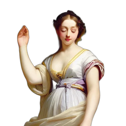 dress, jewelry, face, staff transparent PNG cut-out
