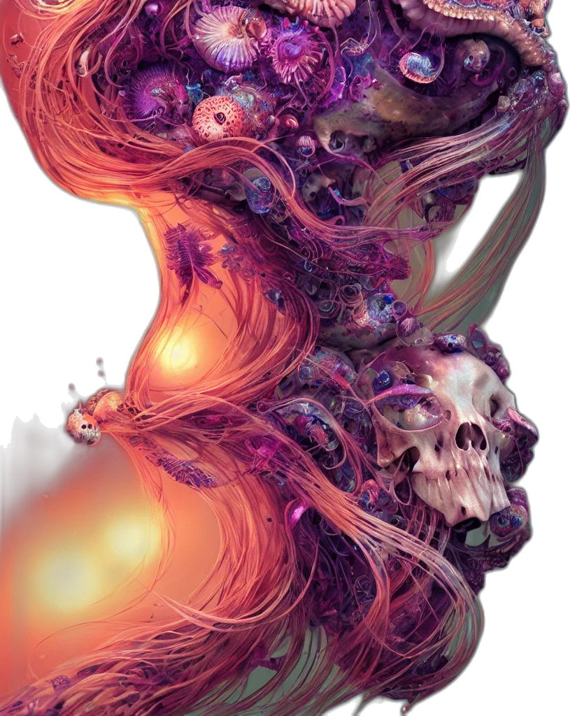 mask, hair, face, creature transparent PNG cut-out