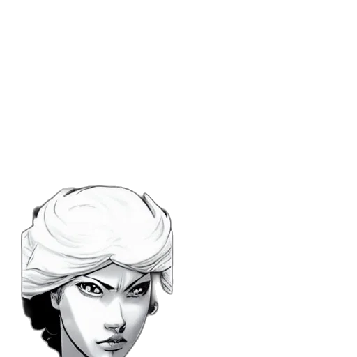 face, hat, mask, staff, comic book art, concept art, cartoon, pixel art transparent PNG cut-out