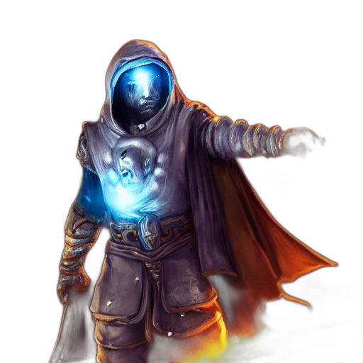 staff, jacket, mask, weapon transparent PNG cut-out
