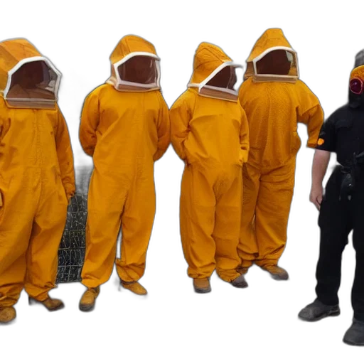 concept art, outer space, bees, dressed, inmates transparent PNG cut-out