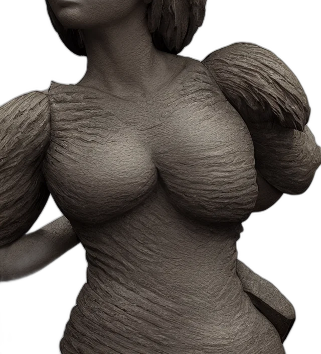 dress, creature, robot, 3d render, concept art, photorealistic, sculpture, akase transparent PNG cut-out