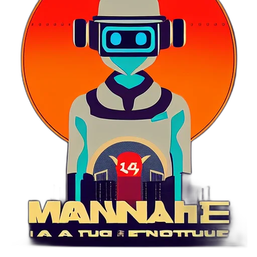 robot, pixel art, 3d render, cyberpunk, concept art, retro, futuristic, poster transparent PNG cut-out