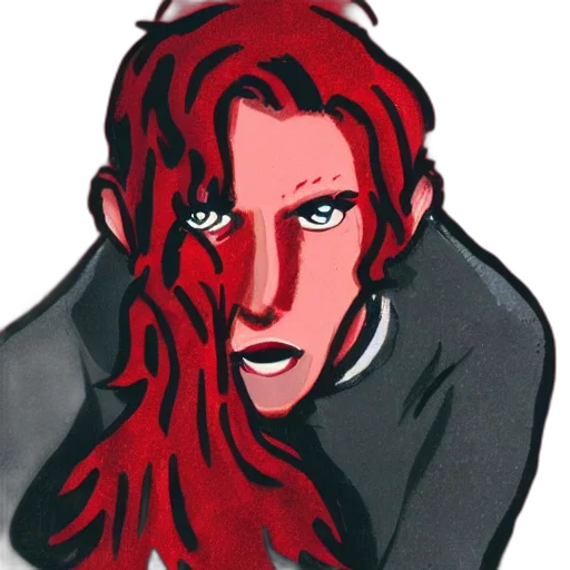 mask, face, staff, jacket, comic book art, concept art, pixel art, cartoon transparent PNG cut-out