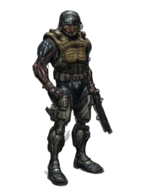robot, weapon, concept art, pixel art transparent PNG cut-out