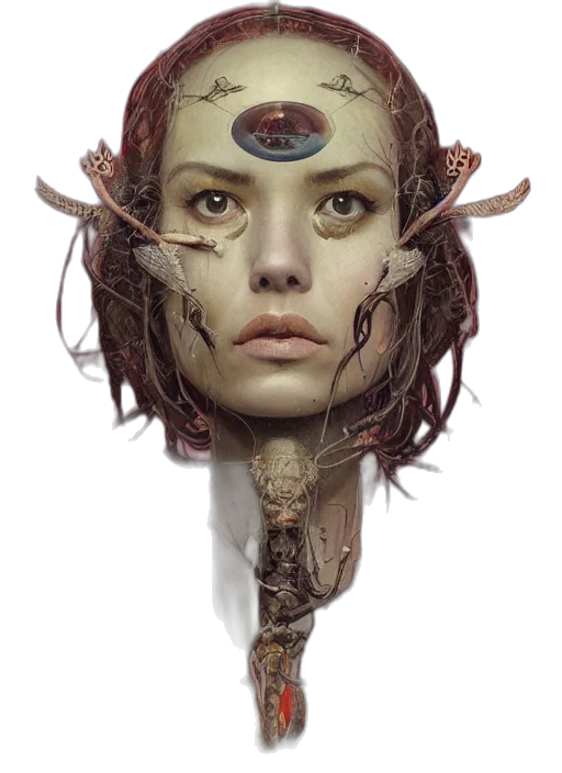 face, mask, crown, jewelry transparent PNG cut-out
