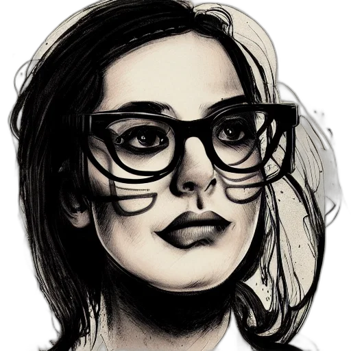 face, comic book art, cartoon, pencil sketch transparent PNG cut-out
