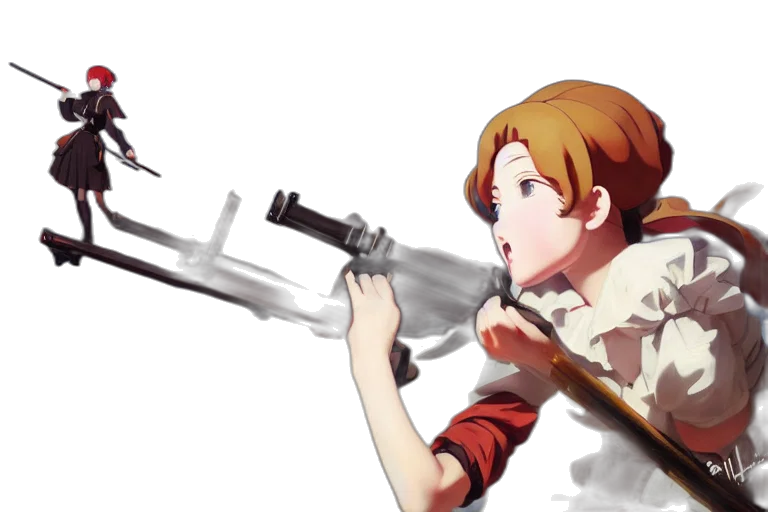weapon, sword, staff, anime transparent PNG cut-out