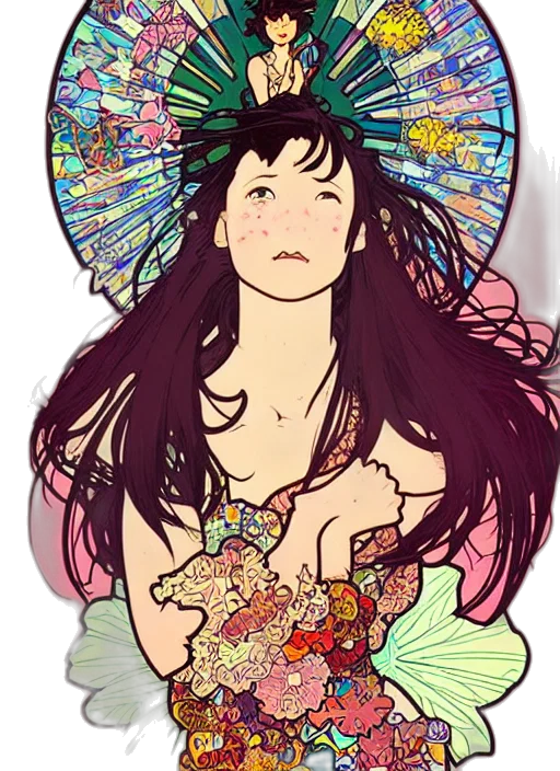 dress, anime, fantasy art, pixel art, comic book art, colorful, great, fairy transparent PNG cut-out