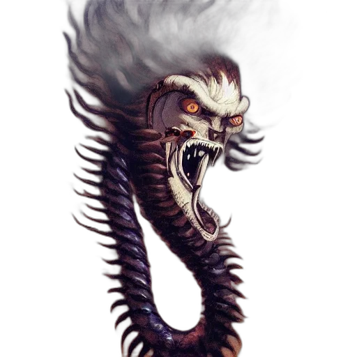 creature, dragon, hair, animal transparent PNG cut-out