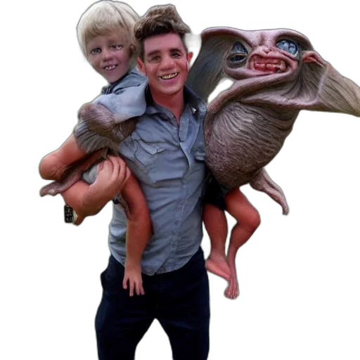 creature, animal, dragon, 3d render, photorealistic, luke, carrying, gremlin transparent PNG cut-out