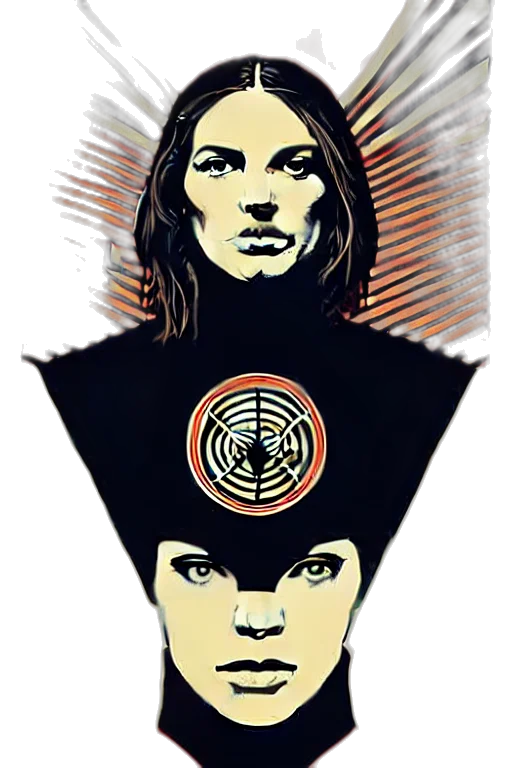 mask, face, jewelry, staff, comic book art, concept art, fantasy art, pixel art transparent PNG cut-out