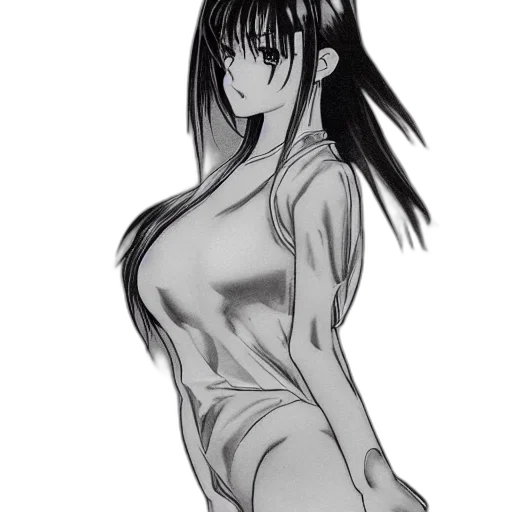 dress, jacket, robot, weapon, anime, photorealistic, pencil sketch, concept art transparent PNG cut-out