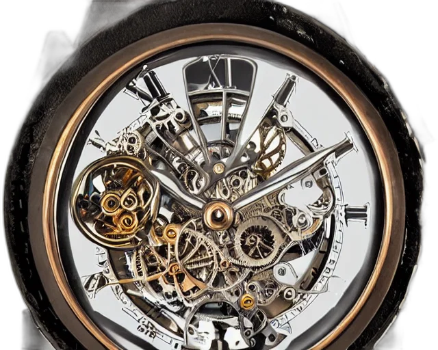 jewelry, photorealistic, steampunk, tourbillon transparent PNG cut-out
