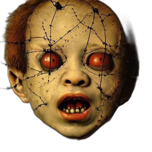 mask, face, creature, 3d render, photorealistic, concept art, boy, made transparent PNG cut-out
