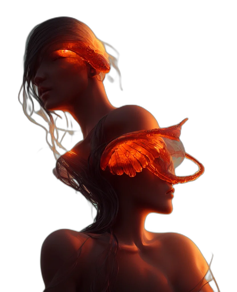 mask, crown, face, creature, concept art, 3d render, fantasy art, photorealistic transparent PNG cut-out