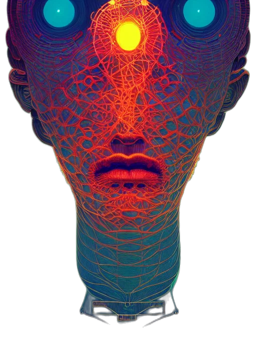face, mask, robot, crown transparent PNG cut-out