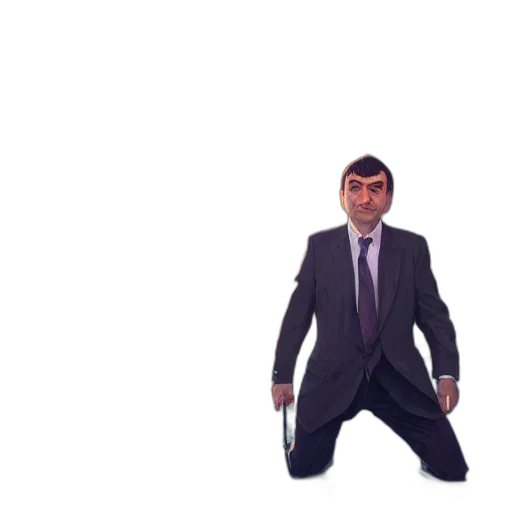 jacket, staff, creature, animal, pixel art, concept art, 3d render, cartoon transparent PNG cut-out