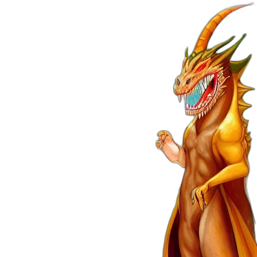 dragon, creature, animal, staff transparent PNG cut-out