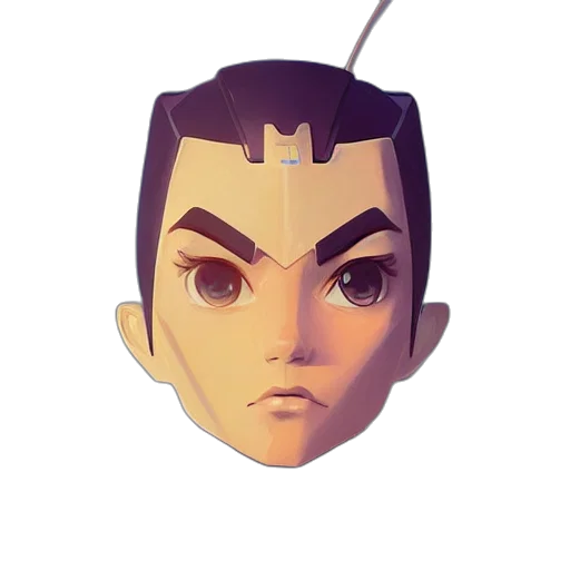 mask, face, robot, crown, 3d render, cartoon, pixel art, concept art transparent PNG cut-out