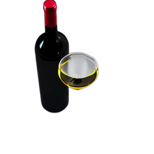 bottle, food, 3d render, wine transparent PNG cut-out