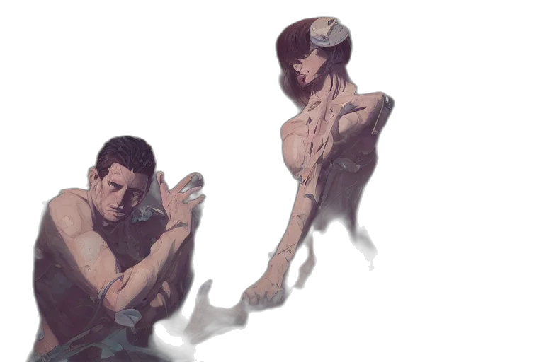 creature, concept art, comic book art, cyberpunk transparent PNG cut-out