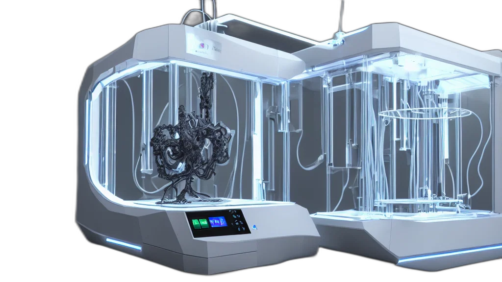 robot, 3d render, concept art, beautiful transparent PNG cut-out