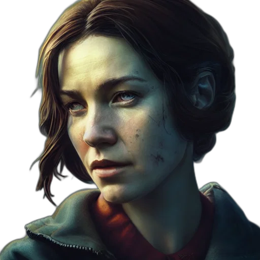 face, jacket, photorealistic, concept art, pixel art, comic book art, red, fallout transparent PNG cut-out