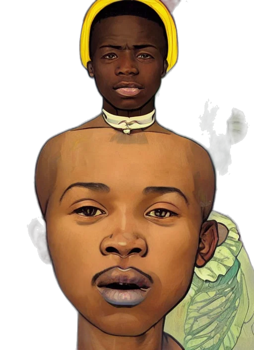 face, mask, hat, crown, concept art, photorealistic, 3d render, fantasy art transparent PNG cut-out