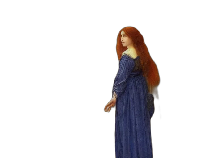 dress, hair, 3d render, concept art transparent PNG cut-out