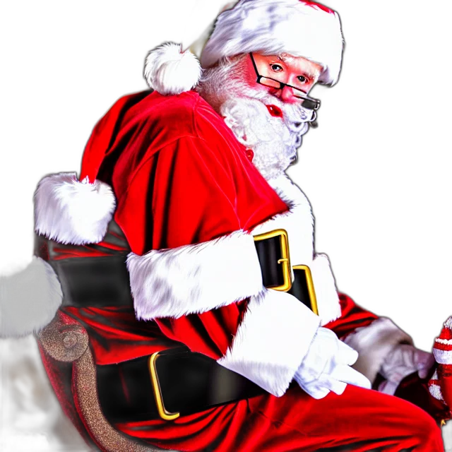staff, 3d render, photorealistic, drunk, santa, crashing, his, sleigh transparent PNG cut-out