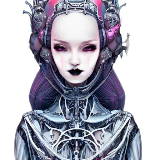 robot, face, crown, mask, cyberpunk, concept art, fantasy art, comic book art transparent PNG cut-out