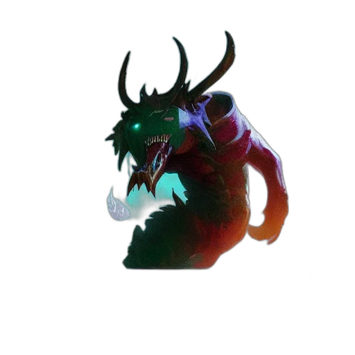 dragon, creature, mask, crown transparent PNG cut-out