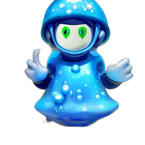 robot, creature, staff, 3d render transparent PNG cut-out