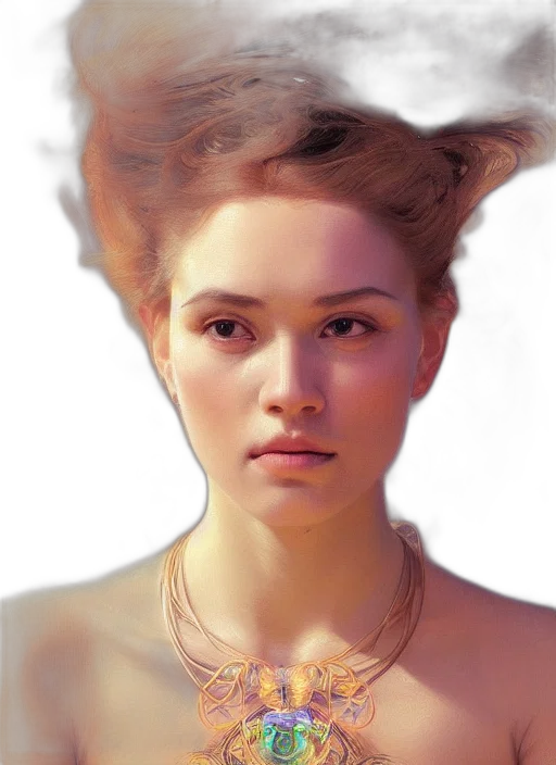 face, crown, hair, jewelry transparent PNG cut-out