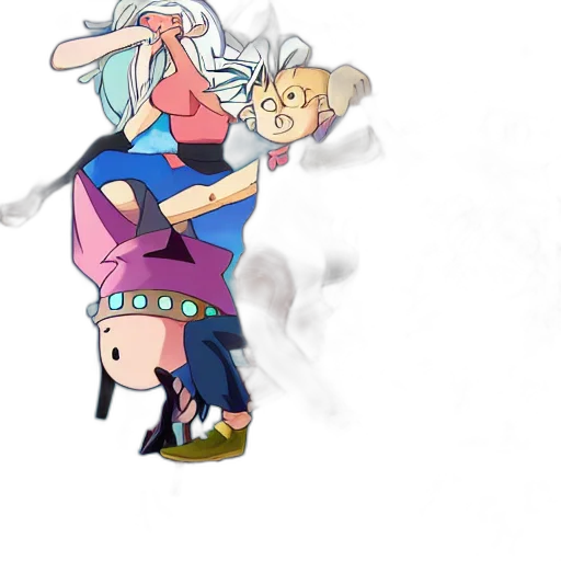 concept art, anime, cartoon, pixel art transparent PNG cut-out