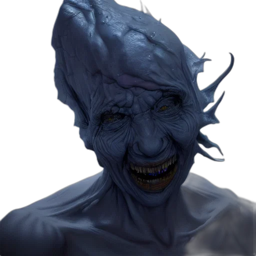 face, creature, mask, staff transparent PNG cut-out