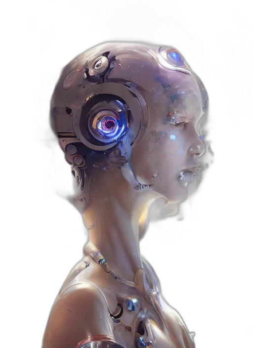 robot, face, mask, staff transparent PNG cut-out