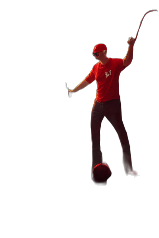 staff, hat, umbrella, robot transparent PNG cut-out