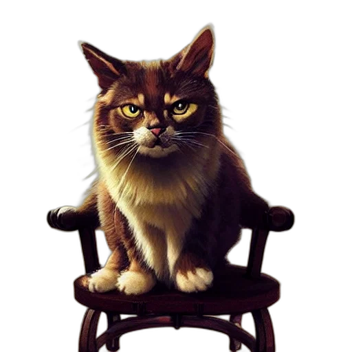 animal, furniture, staff, face, photorealistic, oil painting, concept art, pixel art transparent PNG cut-out