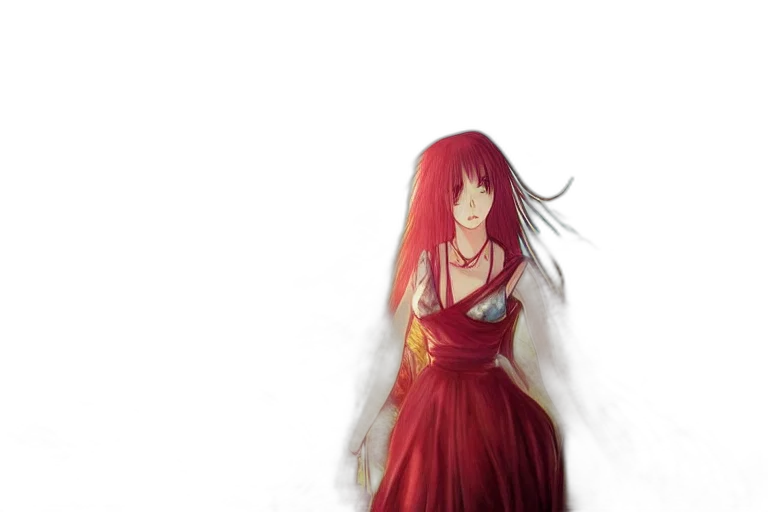 dress, weapon, dragon, sword, anime, fantasy art, pixel art, concept art transparent PNG cut-out