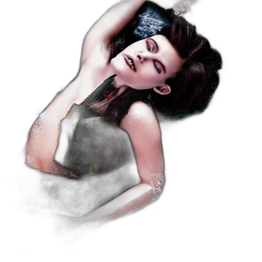 creature, hair, watercolor, photorealistic transparent PNG cut-out