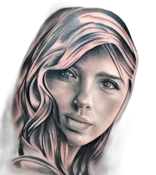 face, jewelry, mask, hair, photorealistic, pencil sketch, fantasy art, oil painting transparent PNG cut-out