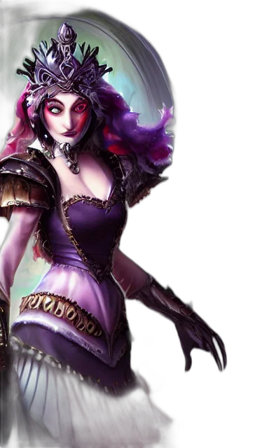 dress, fantasy art, concept art, comic book art, photorealistic, dark, princess, crows transparent PNG cut-out