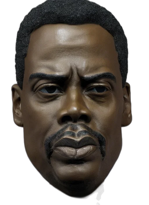 face, mask, hat, staff, 3d render, photorealistic, concept art, bust transparent PNG cut-out