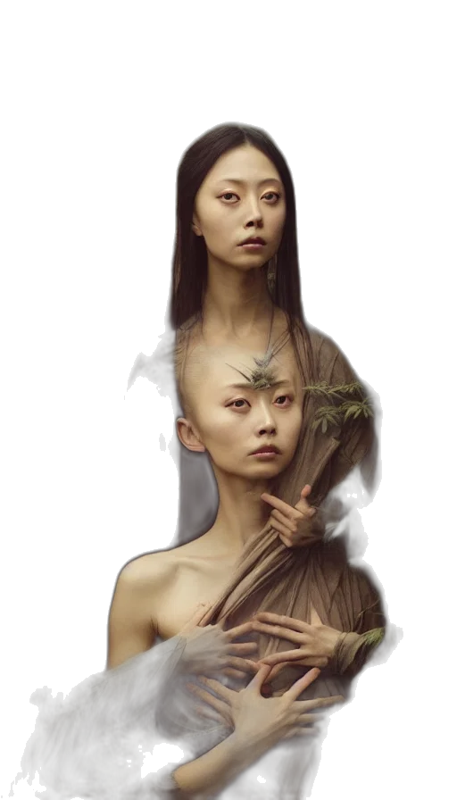 face, creature, concept art, fantasy art transparent PNG cut-out