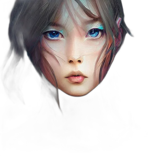 face, mask, robot, creature, fantasy art, photorealistic, concept art, anime transparent PNG cut-out