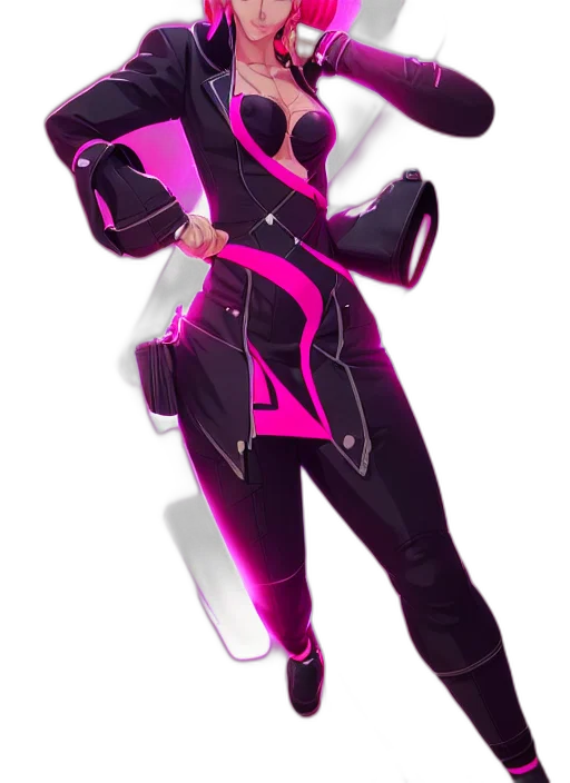 jacket, robot, staff, weapon transparent PNG cut-out