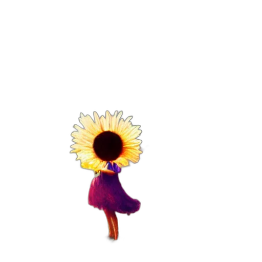 flower, dress, crown, staff transparent PNG cut-out